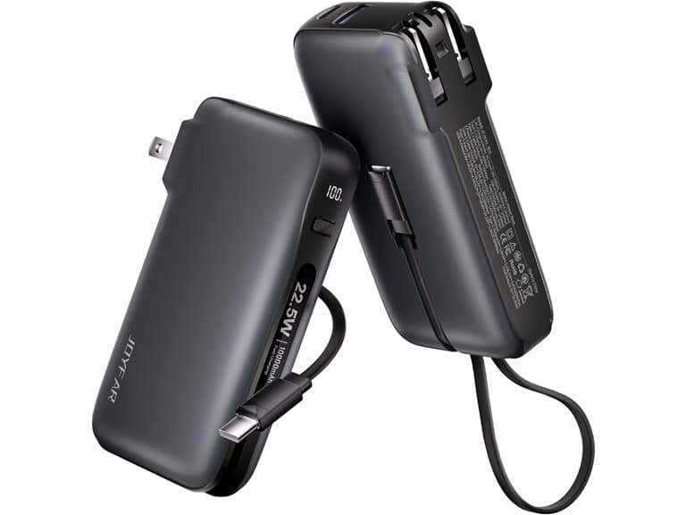 Joyfar 10,000mAh USB-C Powerbank with Cable & Plug