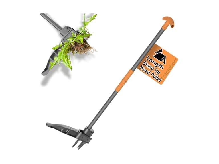 Toiclebor SDWP-021 Stand Up Weed Puller Tool, Matte Black