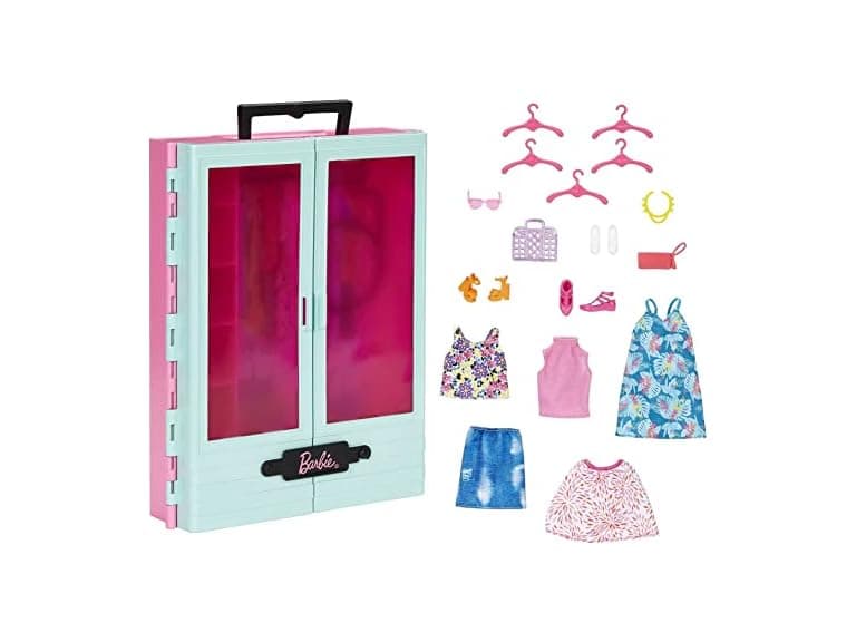 Barbie Closet Playset with 3 Outfits