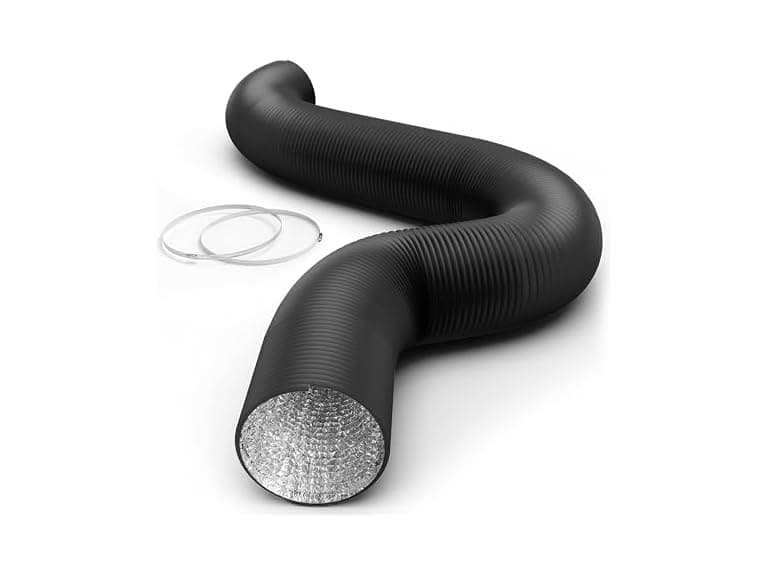 Simple Deluxe 12 Inch Flexible Air Aluminum Ducting Black
