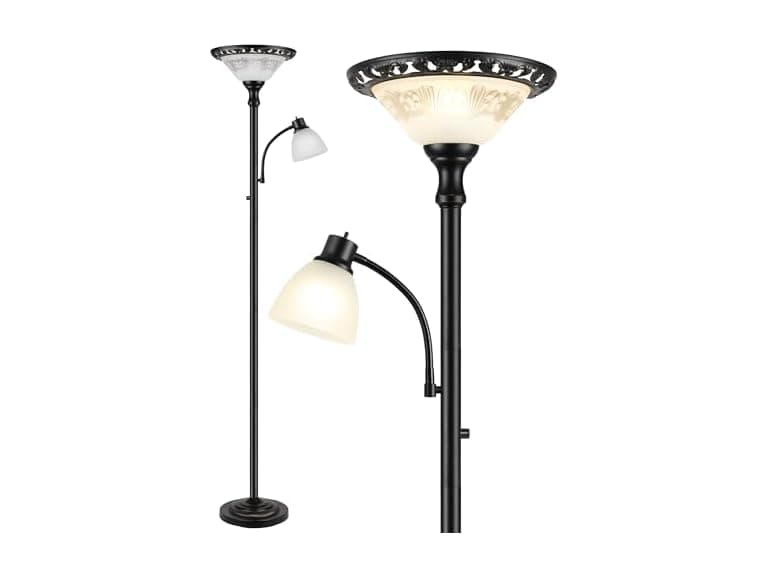 PARTPHONER Torchiere Floor Lamp Metal RIm