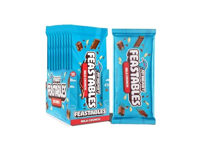 Feastables Milk Choc Crunch Bar 10ct 2.1