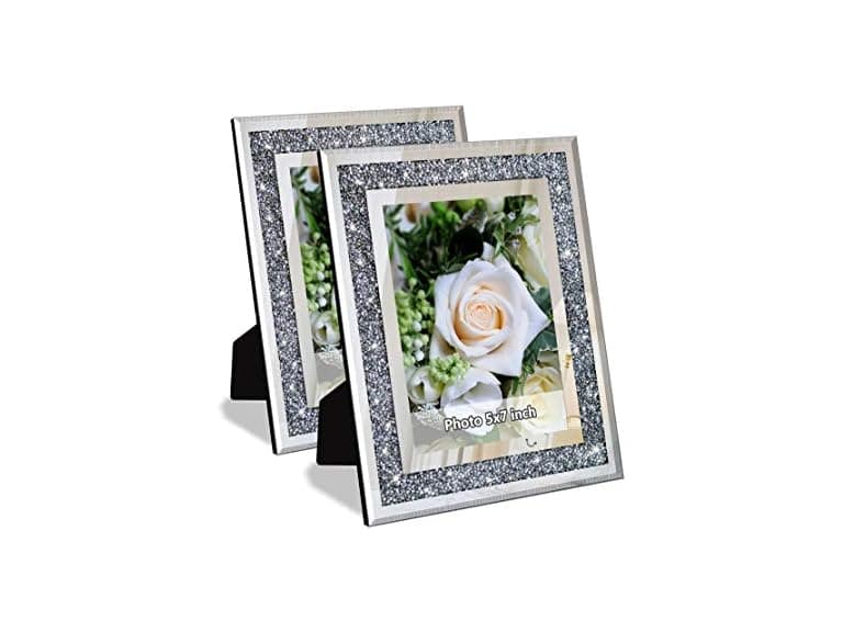 2 Pack Crushed Diamond Photo Frame