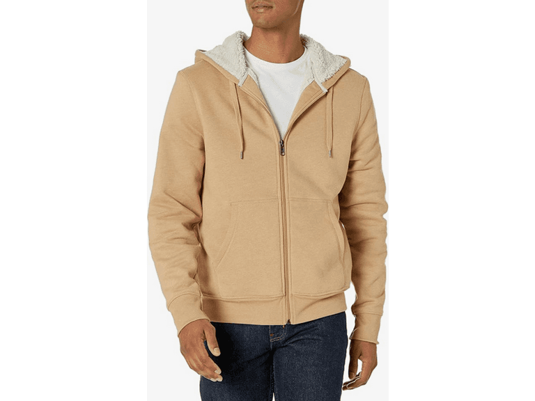 Amazon Essentials Men Sherpa-Lined Full-Zip Hoodie