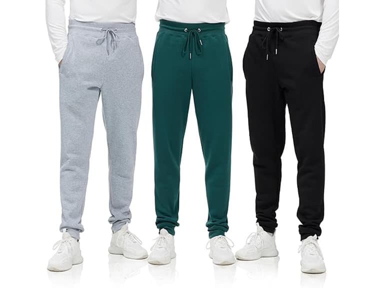 (3Pk) Men's Fleece Lined Joggers (S-3XL)