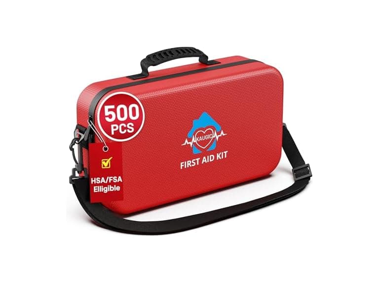 KAUGIC 500 Pcs Waterproof First Aid Kit