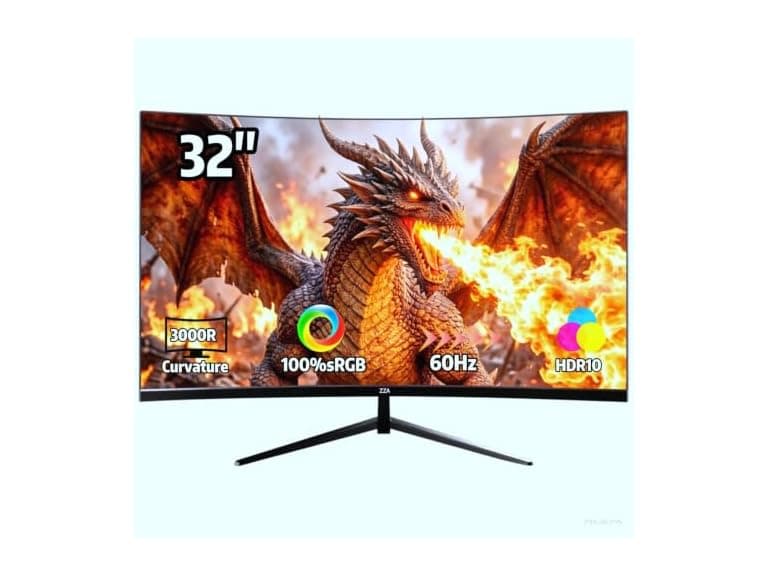 ZZA 32" 4K UHD Curved Monitor