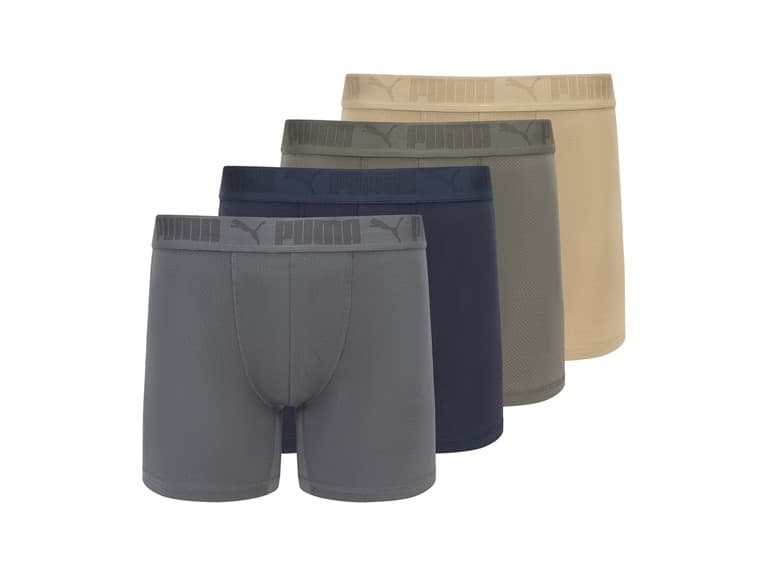 PUMA Men's 4-Pack Mesh Boxer Briefs