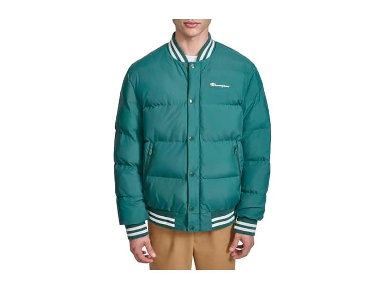 Champion Men Varsity Bomber Puffer Jacket