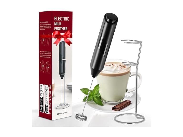 HealSmart Milk Frother Handheld, Black