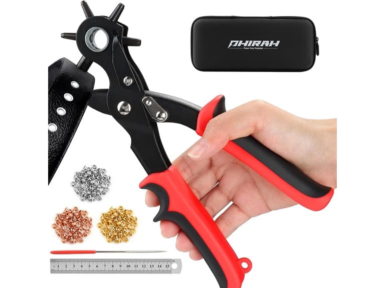 PHIRAH 2 in 1 Leather Hole Punch