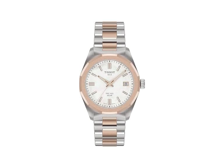 Tissot PRC 100 Solar Women 34mm Two-Tone Watch