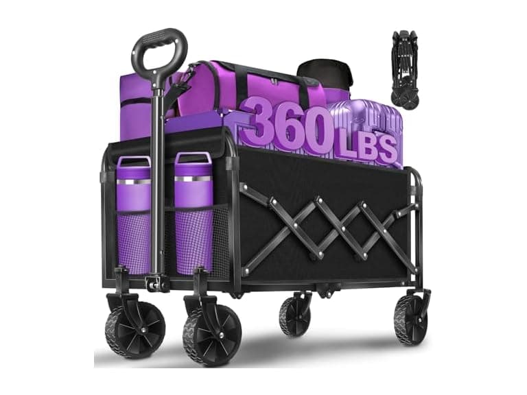 Wagon Cart Foldable,360Lbs Collapsible