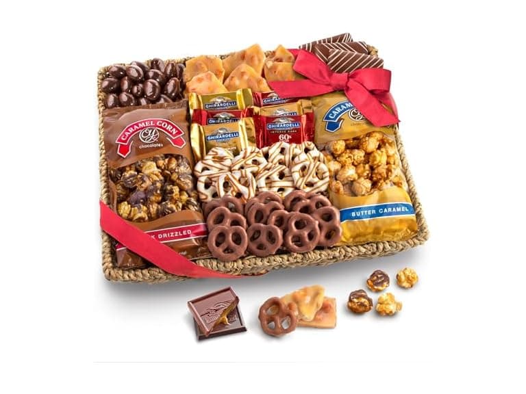A Gift Inside Choc Caramel Crunch Basket