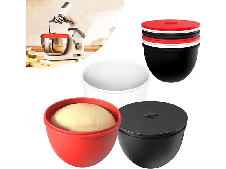 COOBL 5 QT Silicone Mixer Bowl Liners 3-Set with Lids