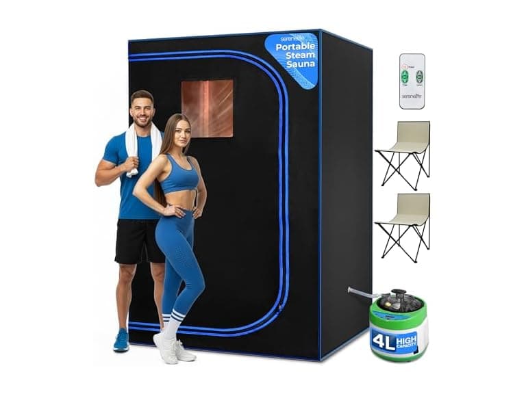 SereneLife Portable Sauna for Home, 2 Person Steam Tent