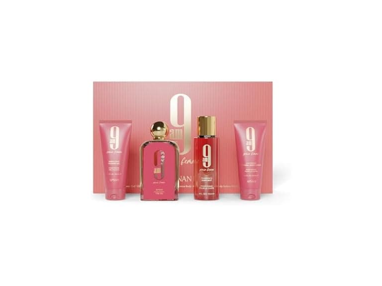 Afnan 9 AM Pour Femme Luxury Gift Set (Open Box) (New; Open Box)