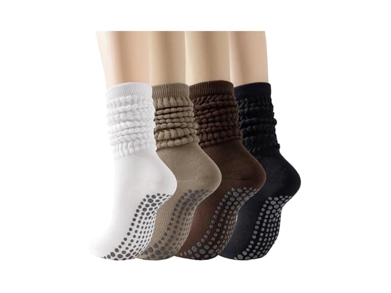 Holaraon Slouch Socks for Women w/Grip
