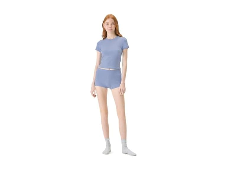 Florence By Mills Women Side Fitted Crew Tee Shirt