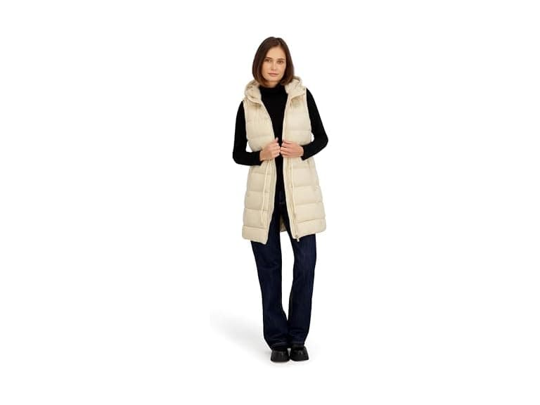 Reebok Womens Long Puffer Vest w/ Hood