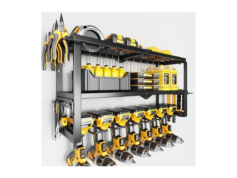 Power Tool Organizer Wall Mount-3 Layers 7 Holders