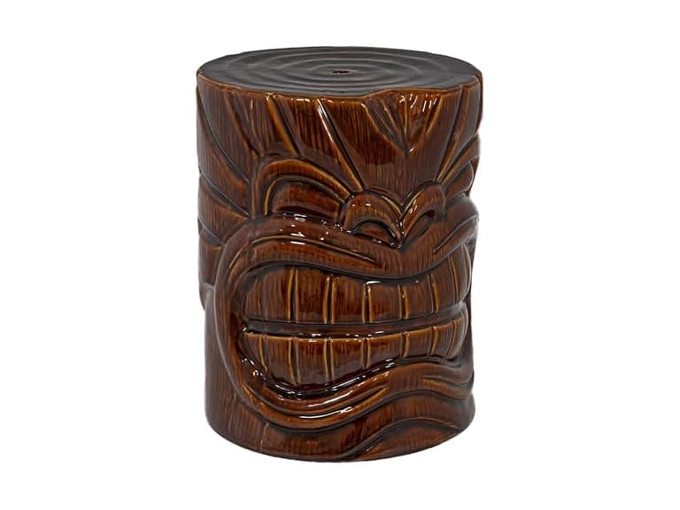 Sunnydaze Tropical Tiki Head Ceramic Garden Side Table