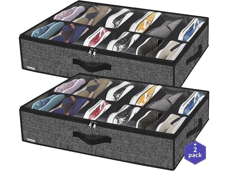 Sturdy Under Bed Shoe Storage
