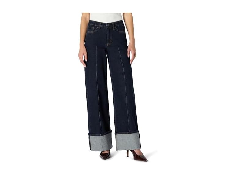 AE Womens HighRise WideLeg Cuffed Jean