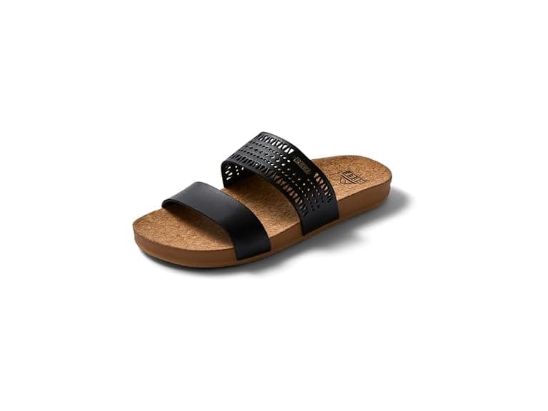 Reef Women Cushion Vista Perf Black-Tan Sandal