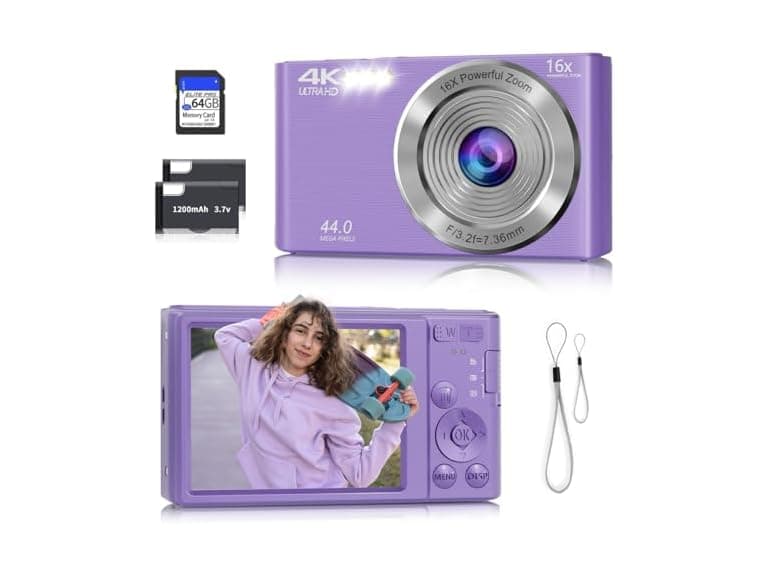 ceye FHD 4K Kids Digital Camera (Purple)