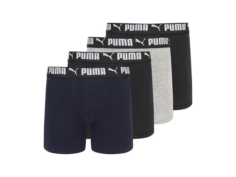PUMA Men's 4-Pack Cotton Stretch Boxer Briefs