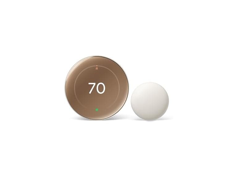 Google Nest 4th Gen Thermostat + 2nd Gen Sensor - Gold