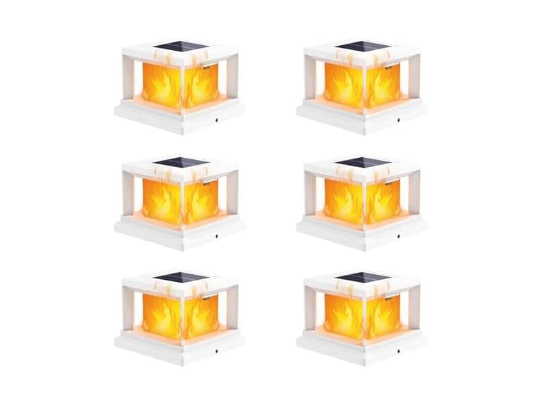 Brightever Solar Post Cap Flame Light Outdoor