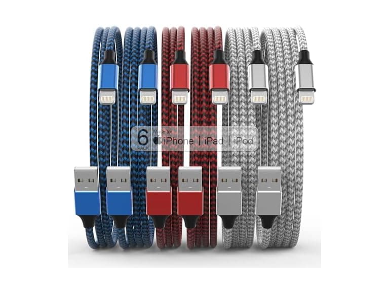 12 Pack Lightning iPhone Charging Cables
