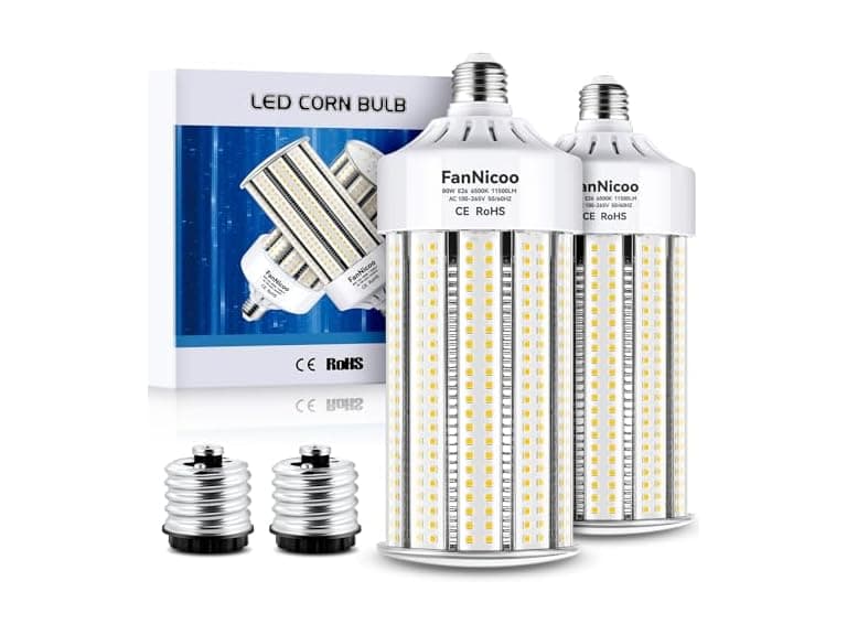 FanNicoo 2 Pack 1000W Equivalent Led Corn Bulb