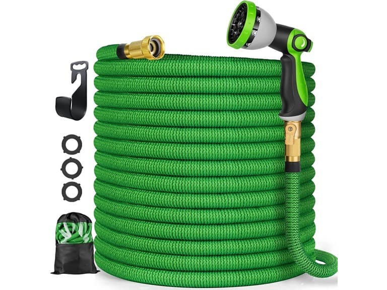 75ft Expandable Garden Hose with Nozzle