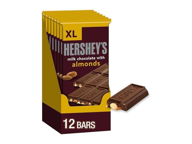 Hersheys Milk Choc with Almonds XL 12ct