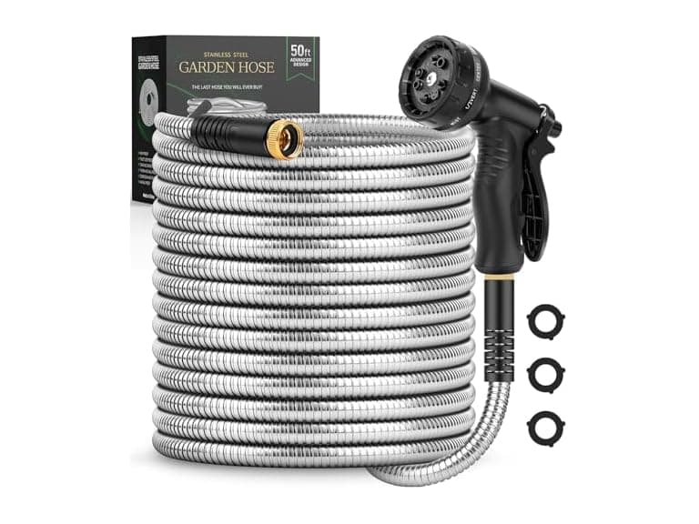 Itsonestep 50FT Metal Garden Hose