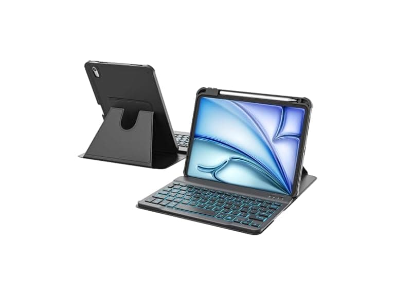 RAYMCRAFT Black iPad Air 11" Case W/ Keyboard