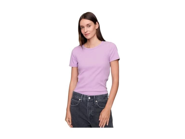 GAP Women Short Sleeve Ribbed Tee