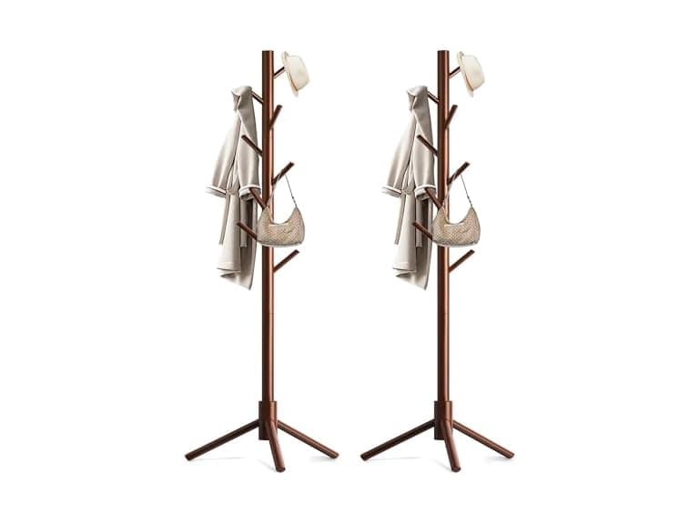 Aliphon Wooden Coat Rack Stand, 2-Pack