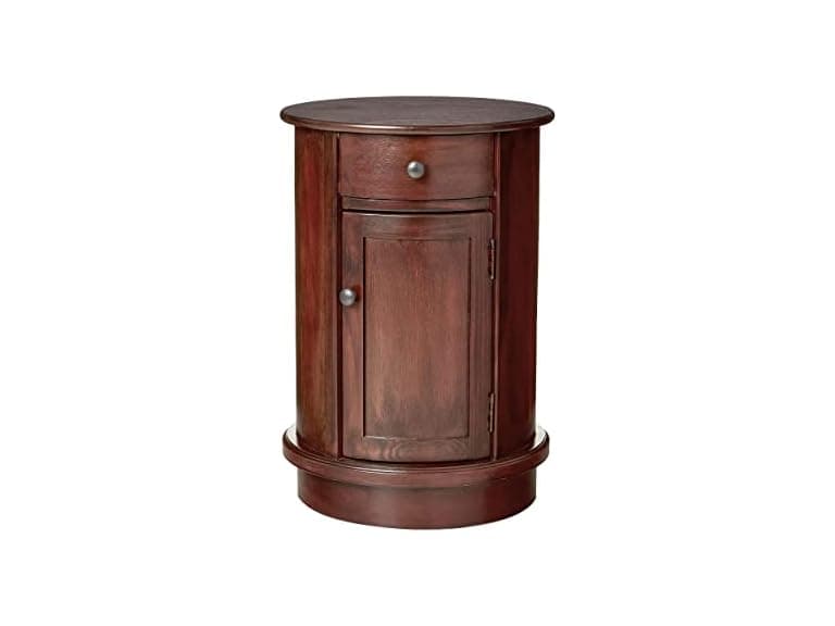 Round Side Storage End Table