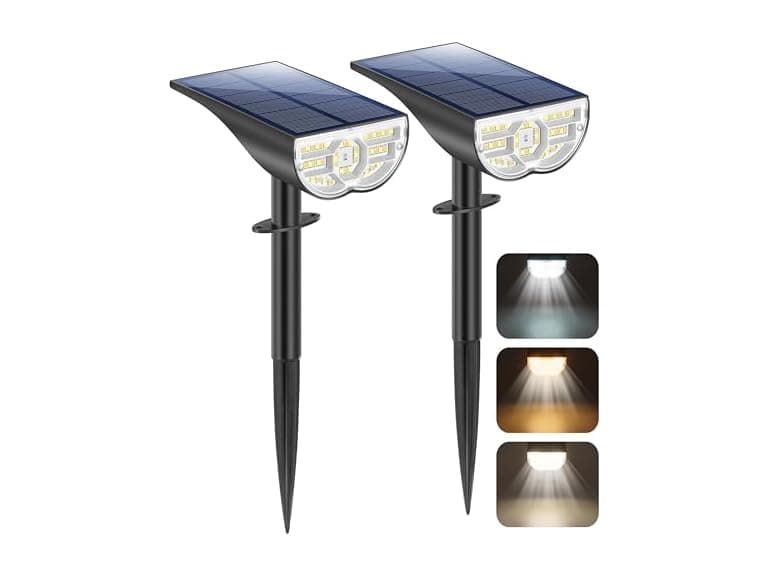 TOBUSA Solar Spot Lights Outdoor 5 Modes
