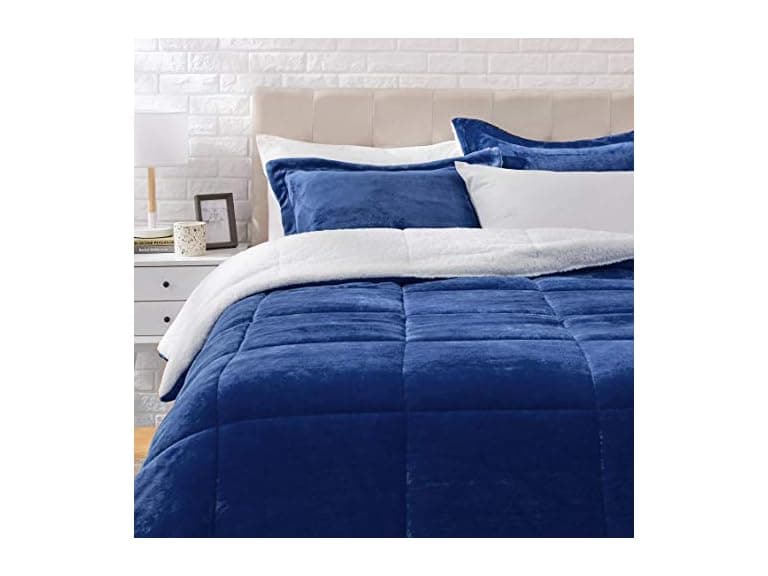 Amazon Basics 3-Piece Micromink Sherpa Set