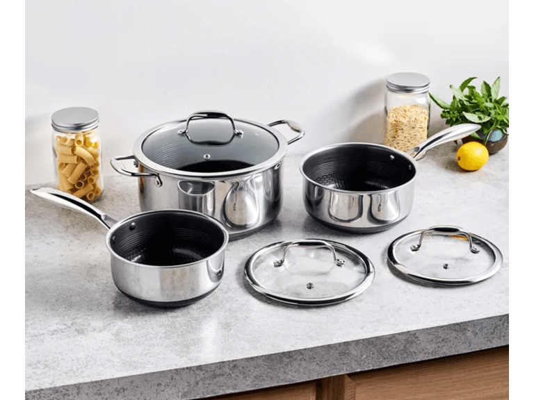 HEXCLAD 6-Piece Hybrid Pot Set