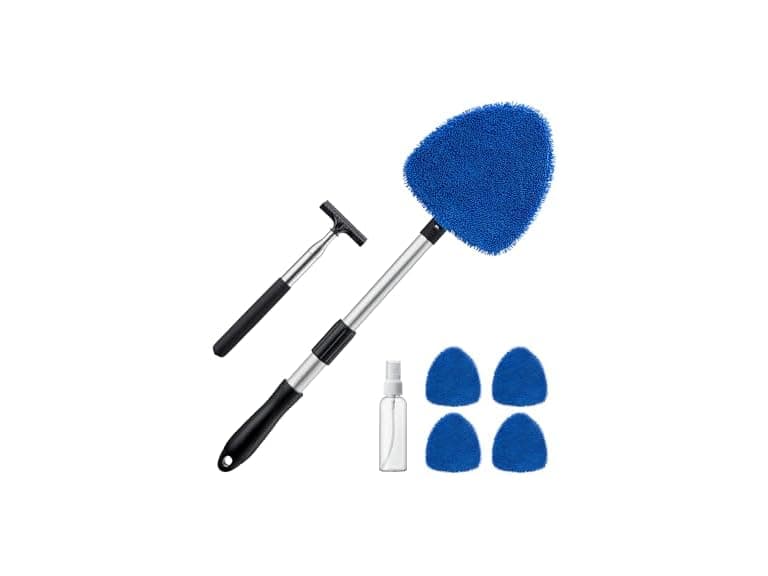 Windshield Cleaner with Mirror Squeegee