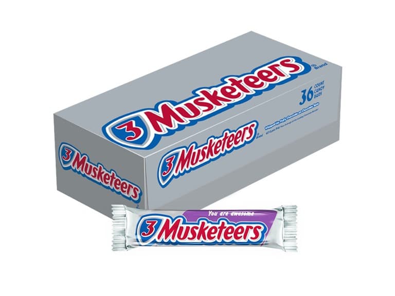 3 Musketeers Milk Choc Bars 1.92oz 36pk