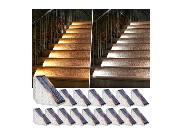 Bosceos 12-Pack Solar Step Lights