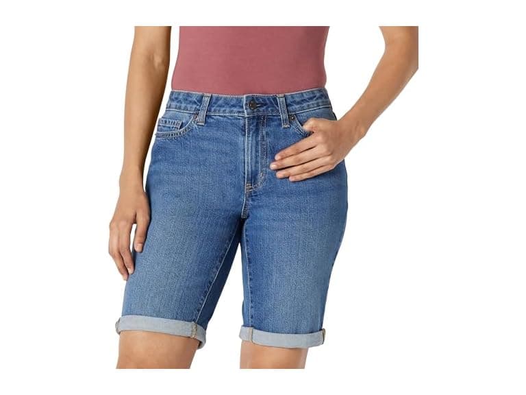 Amazon Essentials Women Slim-Fit Bermuda Jean Short