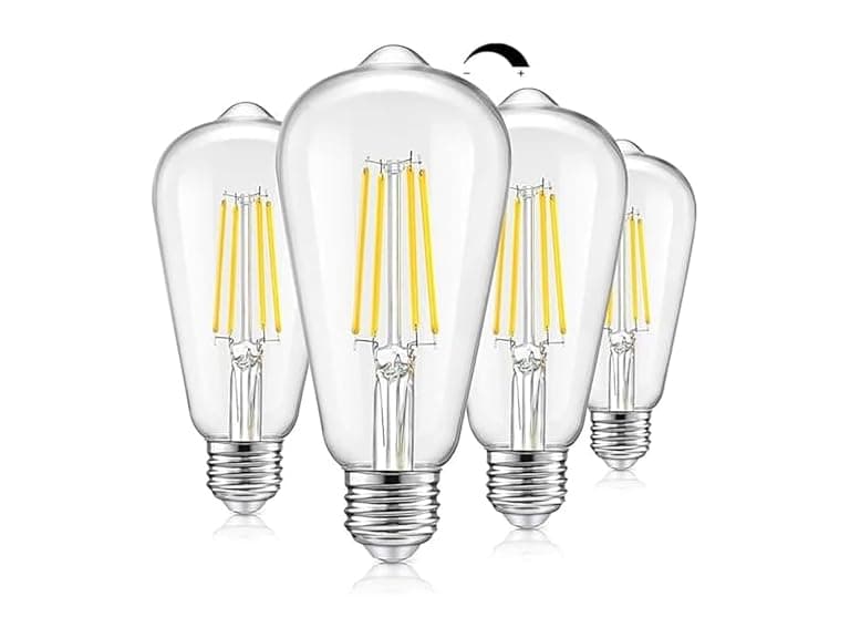 TOBUSA 5000K ST64 LED Bulbs 4-Pack